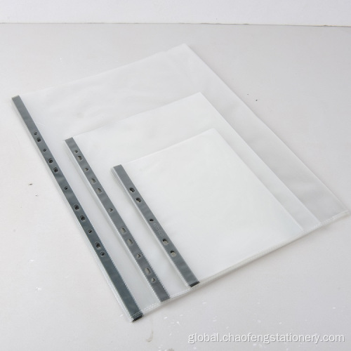 Single Archive File Bag Sheet Protectors A4 paper zipper envelope bag Sheet Protectors Supplier